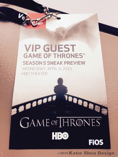Game of Thrones Season 5 Sneak preview  image shot with iPhone6 by Katie Shea Design